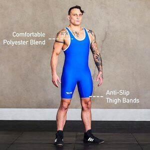 Elite Sport's Men's Wrestling Singlet - Blue